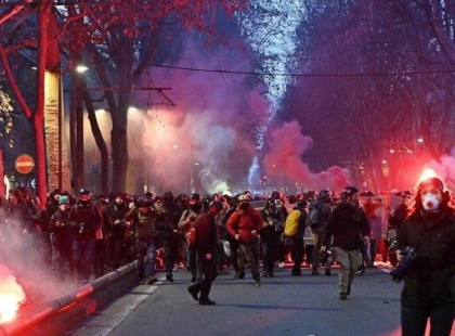 Заворушення у Турині: понад 100 поліцейських постраждали під час протестів (фото)